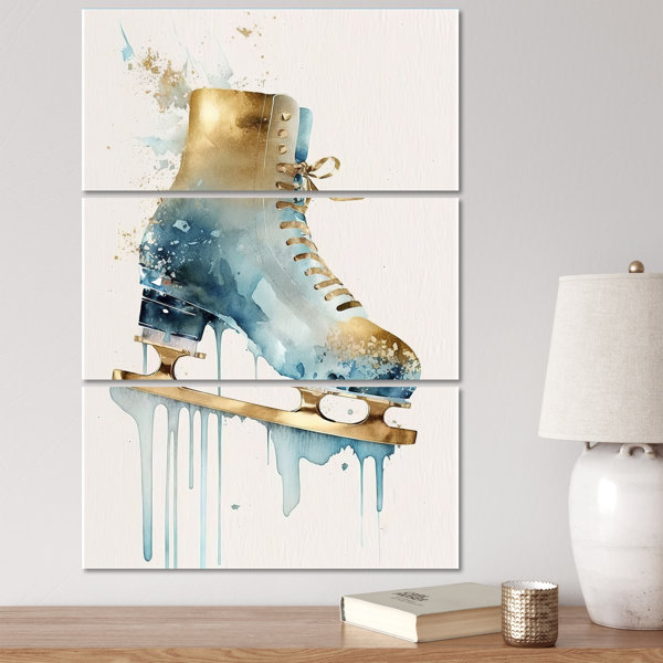 Orren Ellis Figure Skate I Sport Hockey Canvas Wall Art Set Wayfair